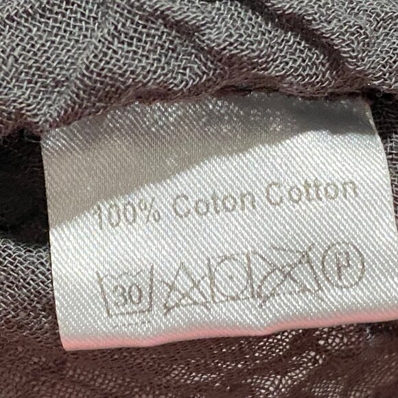 10) AFC France Basic Old Money Goth Lagenlook Grunge Sheer Gauze Cotton Top M/L - Picture 5 of 6